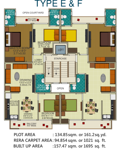 3 BHK 1695